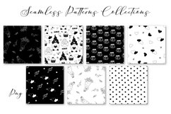 Valentines Day Doodles Seamless Patterns Set Product Image 3