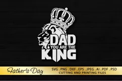 Father's Day SVG PNG DXF EPS Super Hero Lion King Dad SVG Product Image 1
