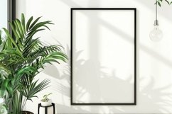 Mockup of a close-up poster frame in a cozy light interior Product Image 1