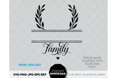Monogram SVG, Family name SVG, Family svg, Last name svg Product Image 2