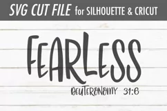 Fearless | Deuteronomy 31-6 | Faith Christian Bible SVG Product Image 3