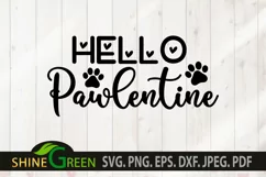 Valentine SVG Hello Pawlentine SVG with Dog/Cat Paws Hearts Product Image 2