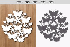 Butterfly and Flower Paper Template Design Product Image 1