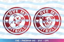 Valentines svg Dogs Love my Pitbull svg Product Image 1