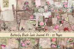 Butterfly Blush Junk Journal Kit 22 PAGES | Printable paper Product Image 1