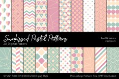 Sunkissed Pastel Digital Papers Product Image 1