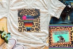 Serape &amp; Leopard Skull Sublimation Digital Download Product Image 1