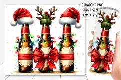 Funny christmas beer Tumbler Wrap|PNG. Product Image 2