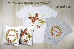 Yellow and orange butterflies jpg and png sublimation Product Image 1