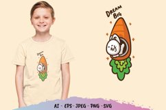 Bunny with Carrot Rocket for Kids T-Shirt Product Image 1