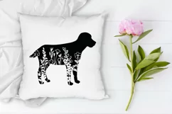 Floral Dog SVG, Flower Dog SVG Cut Files, Dog Clipart Product Image 5