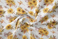 Watercolor sunflower seamless pattern- PNG, JPEG Product Image 3