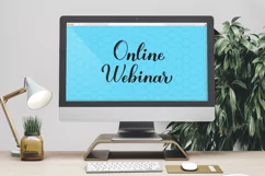 Online webinar calligraphy lettering SVG, PNG, vector EPS 10 Product Image 2