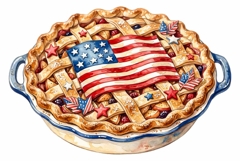 Patriotic Apple Pie Clipart Product Image 1