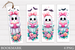 Cute Ghost Bookmark Design. Cute Halloween Bookmark Product Image 1