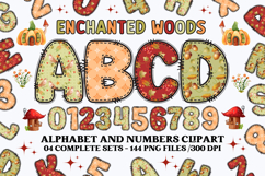 Fall Autumn Alphabet png clipart, fall autumn letters doodle Product Image 1