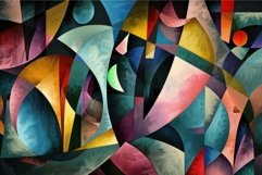 Abstract geometric artwork with vibrant colors Product Image 1