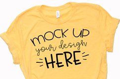 Mock up Bella Canvas 3001 Heather Yellow Gold Unisex Mockup Product Image 1