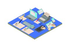 Compose concept banner, isometric style Product Image 1
