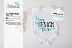 Baby Shirt Mockup | Kids New Born Bodysuit Mock Up Product Image 1