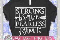 Strong Brave Fearless SVG DXF PNG EPS Cutting Files Product Image 1