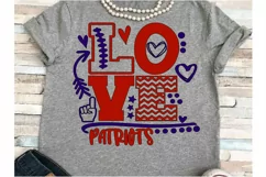Football SVG DXF JPEG Silhouette Cameo Cricut Patriots mom Product Image 1