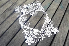 Heart of flowers papercut design Product Image 5