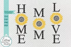 Mom Love Home sunflower Mothers Day signs svg cutting file Product Image 2