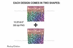 Pink Glitter 30oz Skinny Tumbler Leopard Design PNG Product Image 3