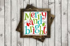 Merry and Bright cut File - SVG DXF EPS AI PNG Product Image 2