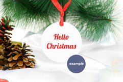 Round Porcelain Ornament Mockup, Sublimation Ornament Mockup Product Image 3