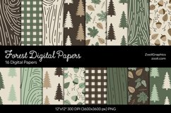 Forest Digital Papers Product Image 1