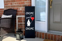 Valentines day porch sign. Vertical sign svg. Gnome Product Image 2