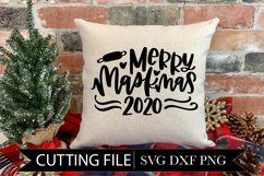 Merry Maskmas - Christmas - Hand Lettered SVG Product Image 1