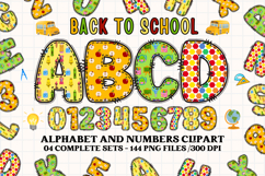Back to School Alphabet png, letters doodle, school clipart Product Image 1