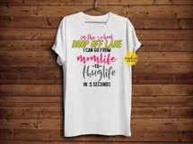 SCHOOL DROP OFF LINE I CAN GO FROM MOMLIFE TO THUGLIFE SVG Product Image 2
