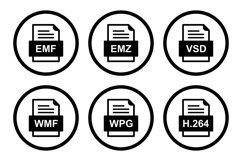 Set Of File Formats Icons Product Image 1