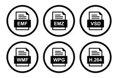 Set Of File Formats Icons Product Image 1