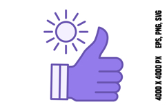 Purple Sunny Icon Product Image 1
