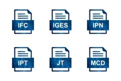 Set Of File Formats Icons Product Image 1