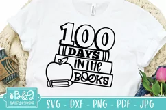 100 Days In The Books - 100 Days Of School SVG Product Image 4