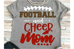 Football svg SVG DXF JPEG Silhouette Cameo Cricut cheer mom Product Image 1