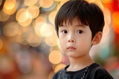 Innocent gaze of a child with bokeh background Product Image 1