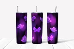 Butterflies tumbler design,20 oz skinny tumbler sublimation Product Image 2