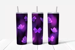 Butterflies tumbler design,20 oz skinny tumbler sublimation Product Image 2