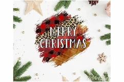 Merry Christmas Brush Stroke png, Sublimation design Product Image 1