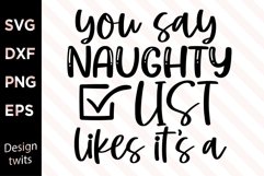 You Say Naughty Just Likes It&#039;s A SVG Product Image 1