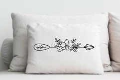 Arrow svg cut files. Boho arrow, dividers svg, flower arrow. Product Image 2