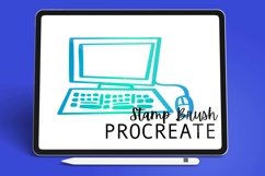 Computer Stamp Brush - Procreate Brush Product Image 1