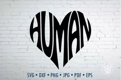 Human SVG cut file in a heart shape Product Image 1